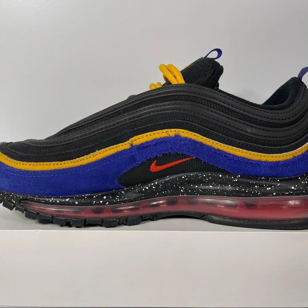 NIKE AIR MAX 97 CONCORD ACG TERRA MENS SHOES SIZE 9 BLACK PURPLE YELLOW RED USED - Picture 8 of 10